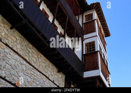 Kastoria Stadt am See Orestiada, Tsiatsiapa alten traditionellen Herrenhaus, Mazedonien, Griechenland Stockfoto