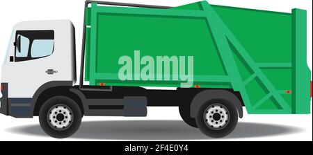 Garbage truck car vector illustration, EPS 10 Stock Vektor
