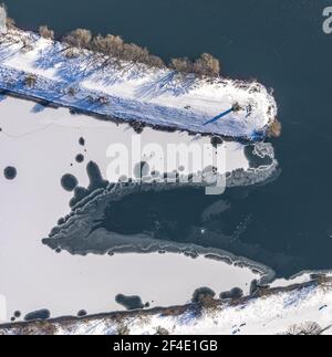 Luftbild, Kemnader See, Landzunge mit Leuchtturm, Querenburg, Bochum, Ruhrgebiet, Nordrhein-Westfalen, Deutschland, DE, Europa, Kemnader-Stausee, Stockfoto