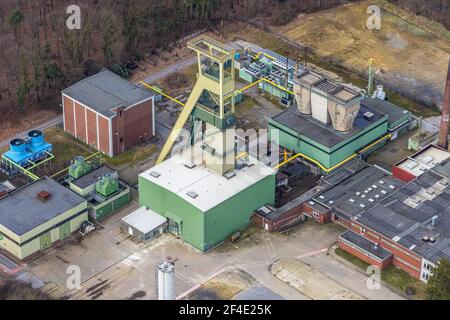 Luftaufnahme, ehemalige Prosper IV Schacht 9, Bottrop-Kirchhellen, Ruhrgebiet, Nordrhein-Westfalen, Deutschland, Mine, DE, Europa, Fernaldstraße, windi Stockfoto