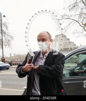 London, Großbritannien. 17th. März 2021. Dominic Cummings kommt im Portcullis House, Westminster, um vor dem Commons Science and Technology Committee zu erscheinen, Credit: Thomas Bowles Alamy News. Stockfoto