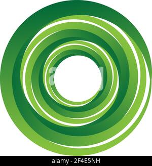 Zyklischer Kreis, Helix, Spiralelement. Konzentrische Form mit Rotations-, Zentrifuge- und Kreideeffekt. Vektordarstellung „Drehen“, „Wirbeln“ und „Wirbeln“ – S Stock Vektor