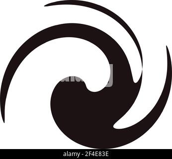 Zyklischer Kreis, Helix, Spiralelement. Konzentrische Form mit Rotations-, Zentrifuge- und Kreideeffekt. Vektordarstellung „Drehen“, „Wirbeln“ und „Wirbeln“ – S Stock Vektor