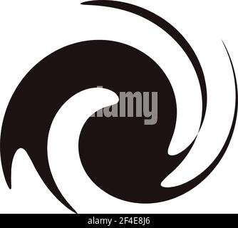 Zyklischer Kreis, Helix, Spiralelement. Konzentrische Form mit Rotations-, Zentrifuge- und Kreideeffekt. Vektordarstellung „Drehen“, „Wirbeln“ und „Wirbeln“ – S Stock Vektor