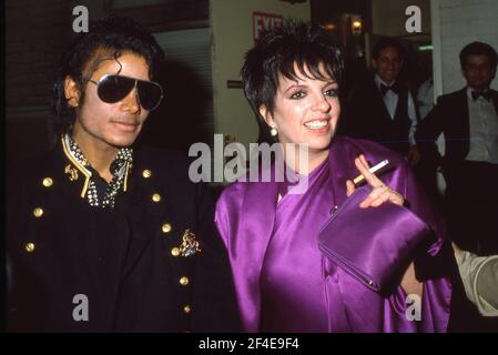 Michael Jackson und Liza Minnelli 1984 Quelle: Ralph Dominguez/MediaPunch Stockfoto