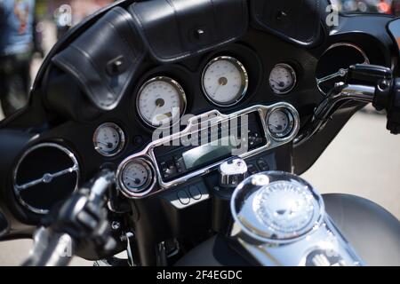 Instrumententafel Für Motorräder Im Vintage-Stil Stockfoto