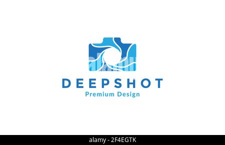 Abstraktes Whirlpool mit Kamera Logo Vektor Symbol Symbol Design Illustration Stock Vektor