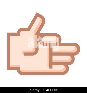 Stilisierte Zeichnung der Hände. Abbildung der Hände. Symbole für Hände. Vektor Zeichnung der Hände. Stock Vektor