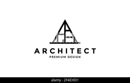 Buchstabe A oder Dreieck Linie Architektur Logo Vektor Symbol Symbol Design-Illustration Stock Vektor
