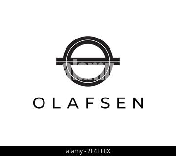 Initial Letter Typ O schwarz elegantes Logo Design. Abstraktes minimalistisches Vektor-Icon mit O-Monogramm für eine Markenidentität. Stock Vektor