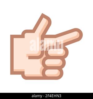 Stilisierte Zeichnung der Hände. Abbildung der Hände. Symbole für Hände. Vektor Zeichnung der Hände. Stock Vektor