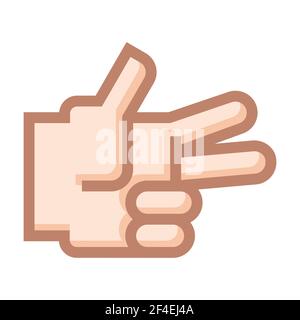 Stilisierte Zeichnung der Hände. Abbildung der Hände. Symbole für Hände. Vektor Zeichnung der Hände. Stock Vektor