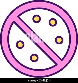 RGB-Farbsymbol zur Reduzierung des Allergierisikos Stock Vektor