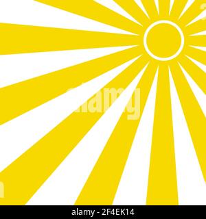 Abstrakte gelbe Sonnenstrahlen. Sommer Vektor Sonnenstrahl Illustration Stock Vektor