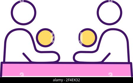 RGB-Farbsymbol der übergeordneten Supportgruppe Stock Vektor