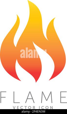 Flammenfarbe Symbol oder Firmenlogo Vektor Vorlage. Symbol Hitze und Feuer. Stock Vektor