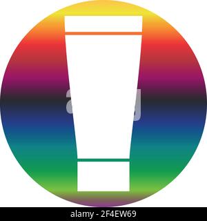 Symbol für Farbtubus eines Satzes. Regenbogen Gradientenvektor EPS 10 Stock Vektor