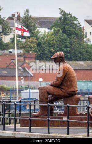 Fiddler's Green Fishermen's Memorial, North Shields Fish Quay, North Tyneside Stockfoto