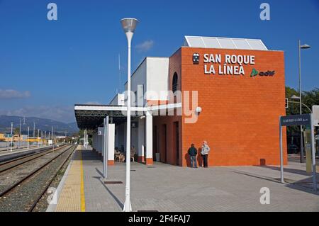 Spanien: Der Bahnhof von San Roque La Linea Stockfoto