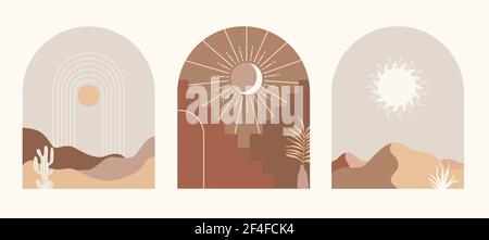 Natürlicher abstrakter zeitgenössischer ästhetischer Hintergrund Stock Vektor