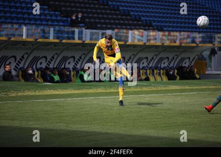 Frosinone, Italien. März 2021, 20th. Im Benito Stirpe Stadium schlug Lecce Frosinone 3-0 für das Spiel der italienischen Serie B 30th in diesem Bild (Foto von Paolo Pizzi/Pacific Press) Quelle: Pacific Press Media Production Corp./Alamy Live News Stockfoto