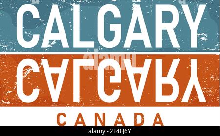 Calgary Alberta Vektor-Schriftzug Badge-Design für Druck oder T-Shirt Design Stock Vektor