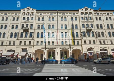 Fassade, Hotel Vier Jahreszeiten Kempinski, Maximilianstrasse, München, Oberbayern, Bayern, Deutschland Stockfoto