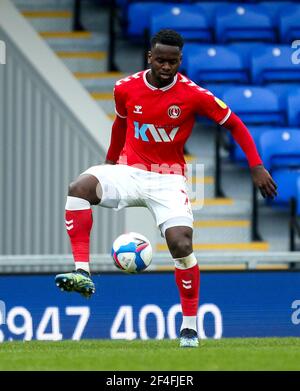 Charlton Athletic's Diallang Jaiyesimi während der Sky Bet League One Match in Plough Lane, London. Bilddatum: Samstag, 20. März 2021. Stockfoto