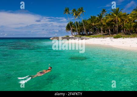 Schnorcheln vor Fadol Insel, Kai-Inseln, Molukken, Indonesien Stockfoto