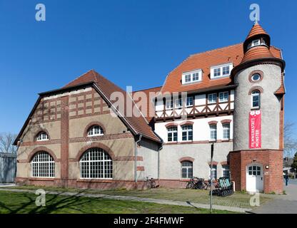 Ehemaliges Pumpenhaus der Stadtwerke, heute freie Theater- und Filmwerkstatt, Münster, Westfalen, Nordrhein-Westfalen, Deutschland Stockfoto