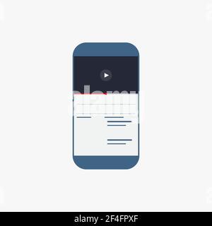 Vorlage Bildschirm mobile online. vektor-Illustration. Stock Vektor