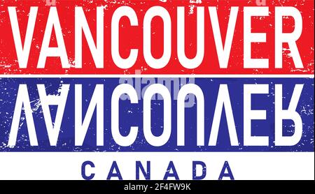 Vancouver Slogan 3D Effekt, Illustration Grafik Vektor. Stock Vektor