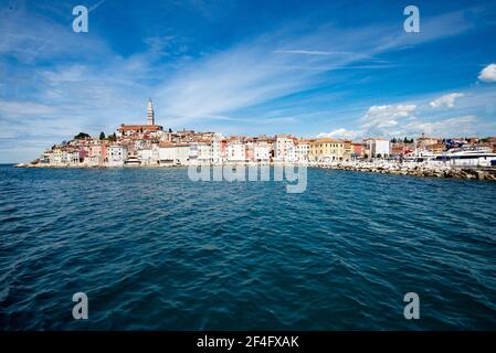 Rovinj oder Rovigno, große kleine Stadt auf der Halbinsel Istrien in der Adria Stockfoto