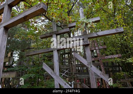 Polen, Grabarka - 10. Oktober 2020: Der Heilige Berg Grabarka, das Herz der orthodoxen Kirche in Polen Stockfoto