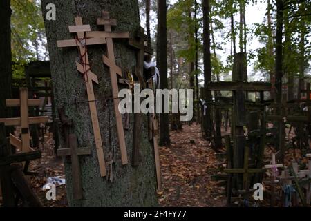 Polen, Grabarka - 10. Oktober 2020: Der Heilige Berg Grabarka, das Herz der orthodoxen Kirche in Polen Stockfoto