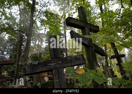 Polen, Grabarka - 10. Oktober 2020: Der Heilige Berg Grabarka, das Herz der orthodoxen Kirche in Polen Stockfoto