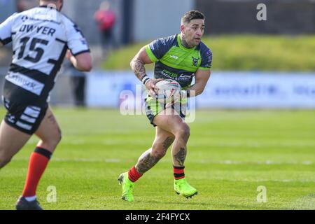 Rangi Chase (7) von West Wales Raiders in Aktion, am 3/21/2021. (Foto von Craig Thomas/News Images/Sipa USA) Quelle: SIPA USA/Alamy Live News Stockfoto