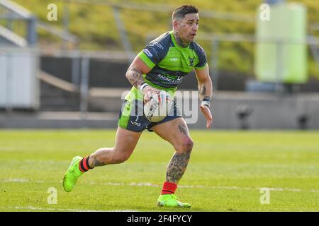 Rangi Chase (7) von West Wales Raiders in Aktion, am 3/21/2021. (Foto von Craig Thomas/News Images/Sipa USA) Quelle: SIPA USA/Alamy Live News Stockfoto