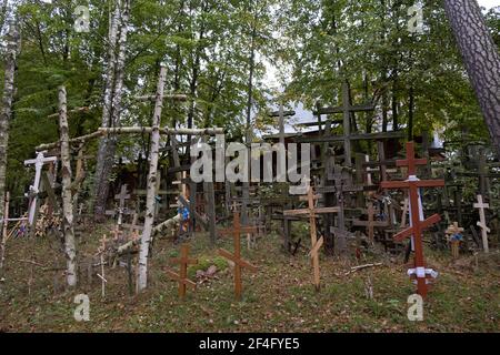 Polen, Grabarka - 10. Oktober 2020: Der Heilige Berg Grabarka, das Herz der orthodoxen Kirche in Polen Stockfoto