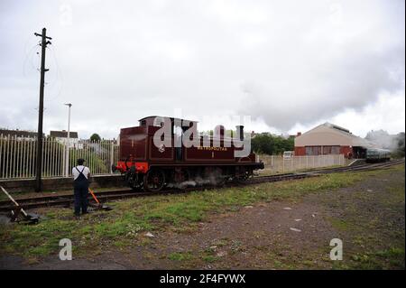 Metropolitan Railway 'NUmmer 1' auf Barry Island. Stockfoto