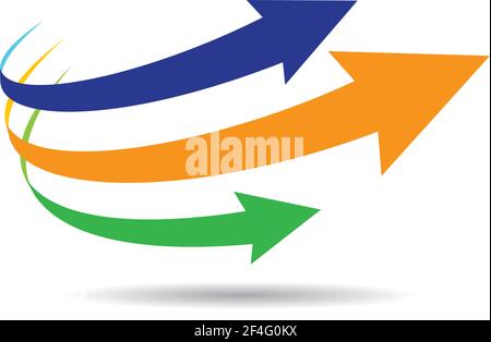 Pfeil Logo Vorlage Vektor Symbol Illustration Stock Vektor