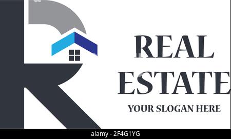 Initial R für Immobilien-Logo Vorlage Vektor-Symbol Illustratrion Stock Vektor