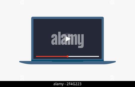 Moderne Laptop-Vorlage. Online-Vektor-Illustration. Stock Vektor