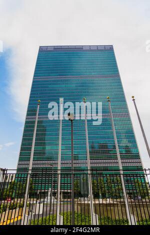 Hauptsitz der Vereinten Nationen in New York City Stockfoto
