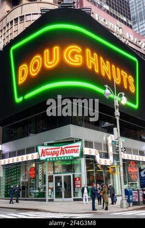 Krispy Kreme Donut Store, Times Square, NYC, USA Stockfoto