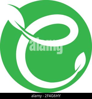 Die Logos der grünen Blatt ökologie Natur element Vektor icon Stock Vektor