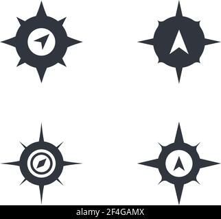 Kompass Logo Vorlage Vektor Symbol Illustration Stock Vektor
