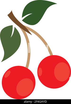 Cherry Logo Vektor Symbol Illustration Design Stock Vektor