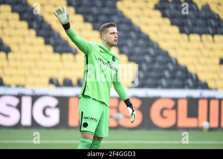 Bern, Schweiz. März 2021, 21st. 21. März 2021, Bern, Wankdorf, Fußball Super League: BSC Young Boys - FC Zürich, # 26 Torhueter David von Ballmoos (Junge Jungen). (Schweiz/Kroatien OUT) Quelle: SPP Sport Pressefoto. /Alamy Live Nachrichten Stockfoto