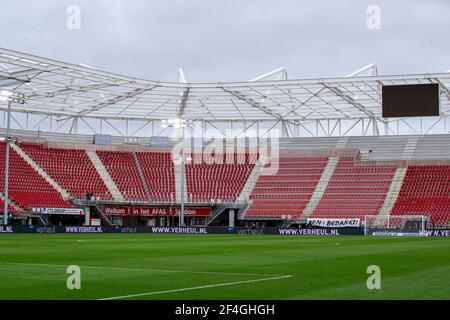 ALKMAAR, NIEDERLANDE - 21. MÄRZ: AFAS Stadion während des niederländischen Eredivsie-Spiels zwischen AZ und PSV im AFAS Stadion am 21. März 2021 in Alkmaar, Niederlande (Foto: Broer van den Boom/Orange Pictures) Stockfoto